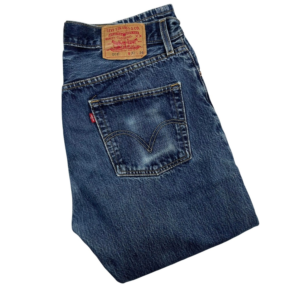 Vintage Levi's 501 Original Fit Button Fly Mens 32x34 (Fits 32x33) Medium Wash